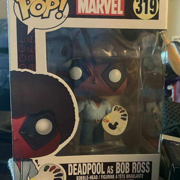 Funko Deadpool Bob Ross 319 NWT - Picture 2 of 2